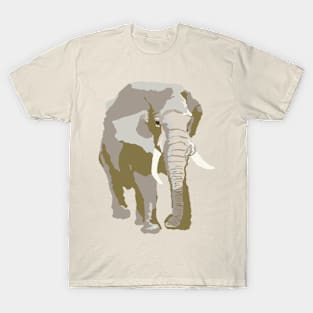 Elephant Contemporary Painting Digital T-Shirt